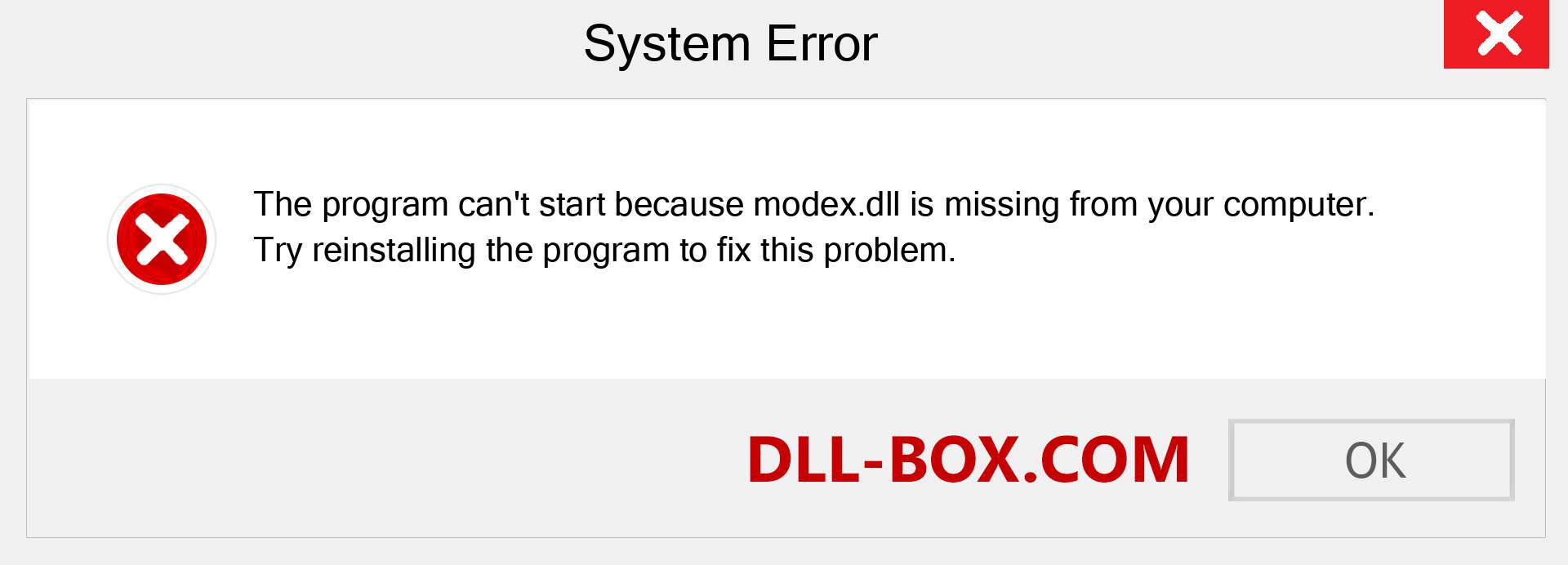  modex.dll file is missing?. Download for Windows 7, 8, 10 - Fix  modex dll Missing Error on Windows, photos, images