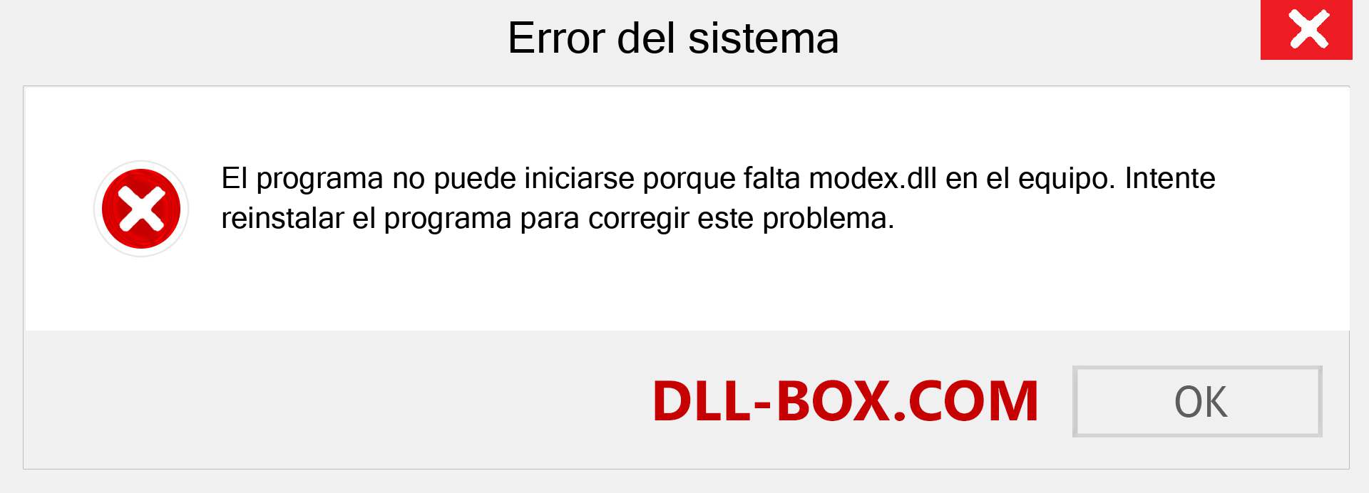 ¿Falta el archivo modex.dll ?. Descargar para Windows 7, 8, 10 - Corregir modex dll Missing Error en Windows, fotos, imágenes